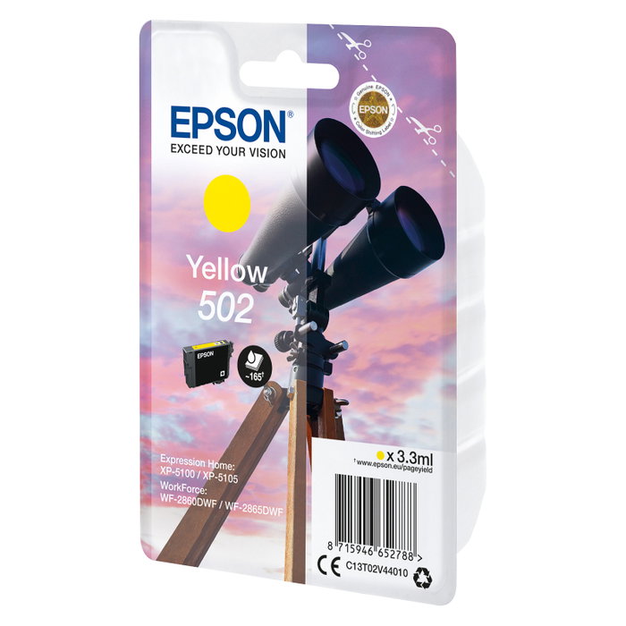 Epson 502 Cartucho de Tinta Amarillo Epson 502 Cartucho de Tinta Amarillo