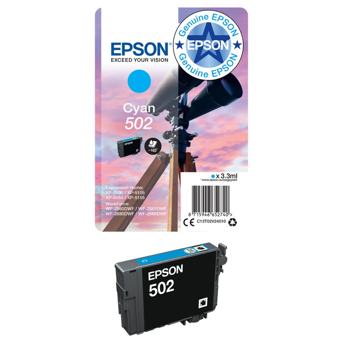 Epson 502 Cartucho de Tinta Amarillo Epson 502 Cartucho de Tinta Amarillo