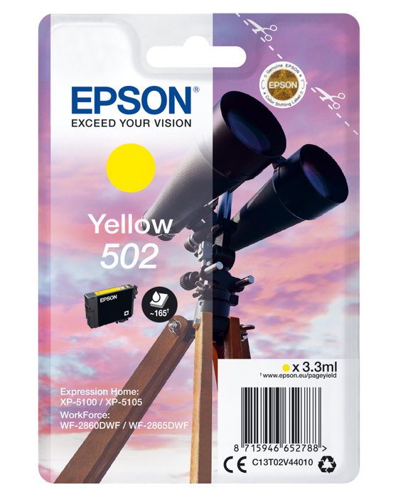 EPSON Singlepack Yellow 502 Ink EPSON Singlepack Yellow 502 Ink