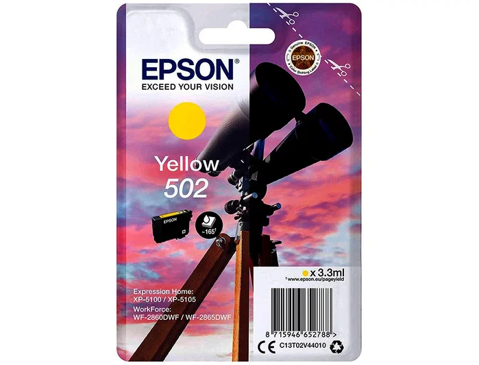 Epson 502 Cartucho de Tinta Amarillo Epson 502 Cartucho de Tinta Amarillo