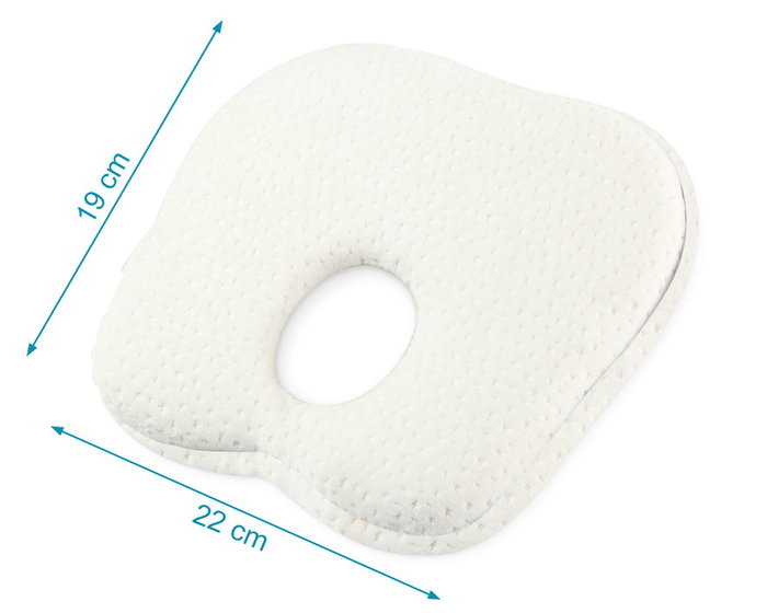 KioKids Purewhite Almohada Ergonómica para Bebés Anti-Plagiocefalia +0 Meses Tejido Suave Blanco Polyester