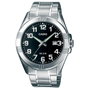 Casio MTP-1308D-1B con esfera negra y correa gris
