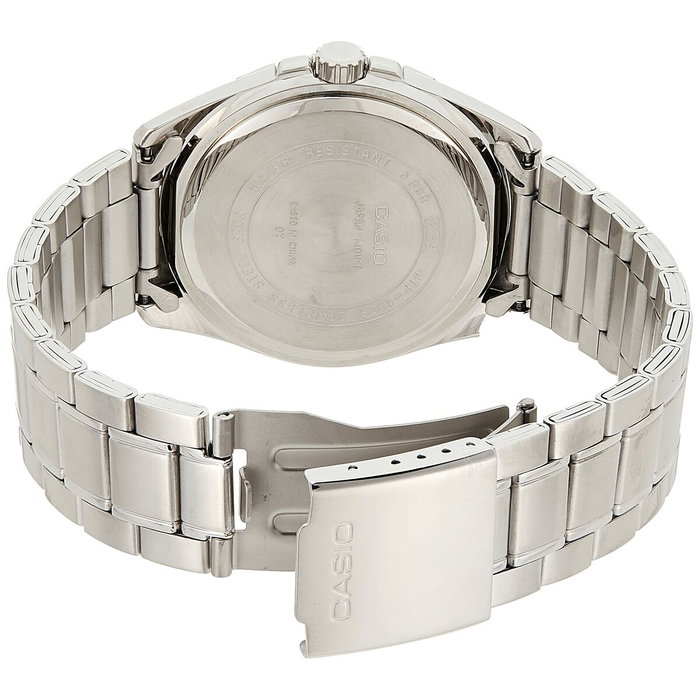 Casio MTP-1308D-1B con esfera negra y correa gris