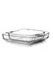 Hermia PB-159028 Juego de Platos de Vidrio Borosilicatado Transparente, Apto Lavavajillas, Microondas y Refrigerador