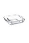 Hermia PB-159028 Juego de Platos de Vidrio Borosilicatado Transparente, Apto Lavavajillas, Microondas y Refrigerador