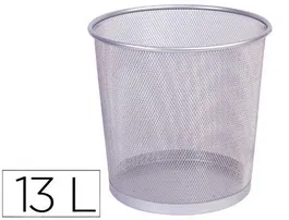 Q-connect Papelera Metálica Rejilla Plata 265x285 mm