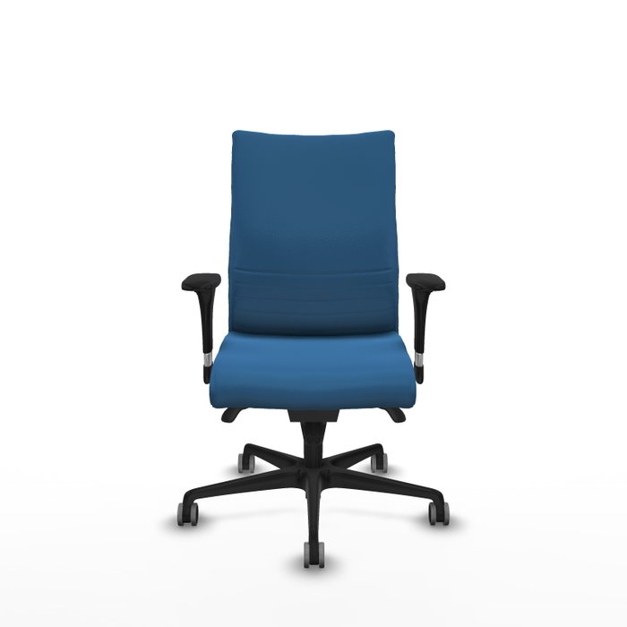 PIQUERAS Y CRESPO Silla Albacete confidente Azul claro con Mecanismo Sincro y Brazos 1D
