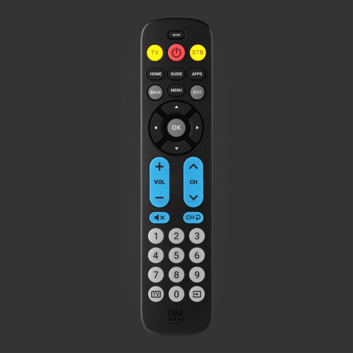 One For All Big Button Remote Universal URC6821 Negro One For All Big Button Remote Universal URC6821 Negro
