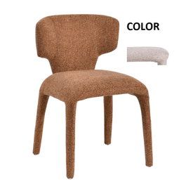 DKD Home Decor Silla de Metal y Poliéster Beige