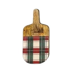 DKD Home Decor Tabla de Cortar Mango Decorativo Tartan 30x20x1,5 cm