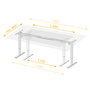 Emuca Mesa motorizada regulable en altura Lift Table, Acero, Pintado blanco