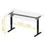 Emuca Mesa motorizada regulable en altura Lift Table, Acero, Pintado blanco