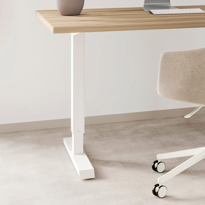 Emuca Mesa motorizada regulable en altura Lift Table, Acero, Pintado blanco