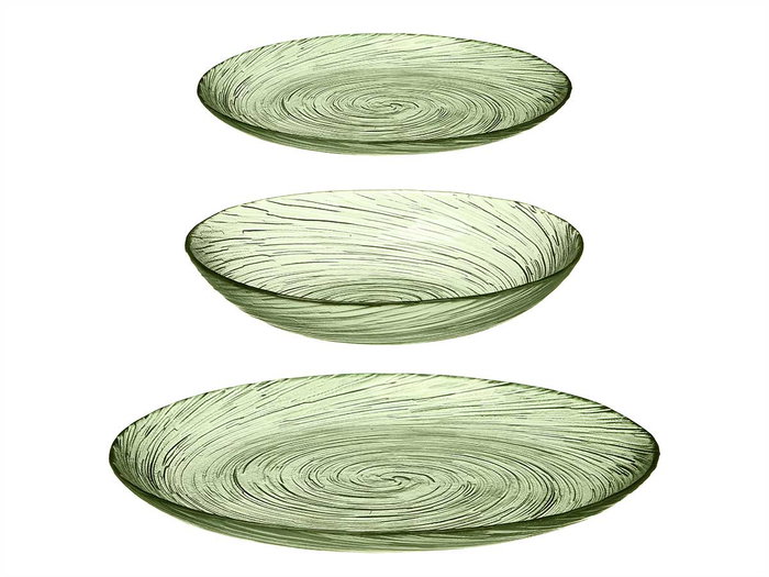 VIVALTO Vajilla de Vidrio 18 Piezas Verde