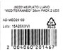 Alfares Pack de 2 Platos Llanos Mediterráneo 26cm