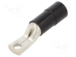 BM GROUP Terminal de anillo tubular aislado M10, Ø 10,5mm, negro