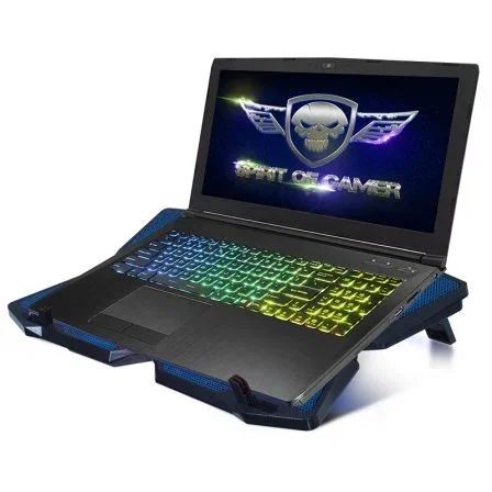 Soporte Refrigerante Spirit Of Gamer Airblade 500 Blue para Portátiles hasta 17.3"/ Iluminación LED