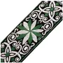 Levy's Correa Hootenanny Series Poly Jacquard 2" - Floral Verde Y Blanco