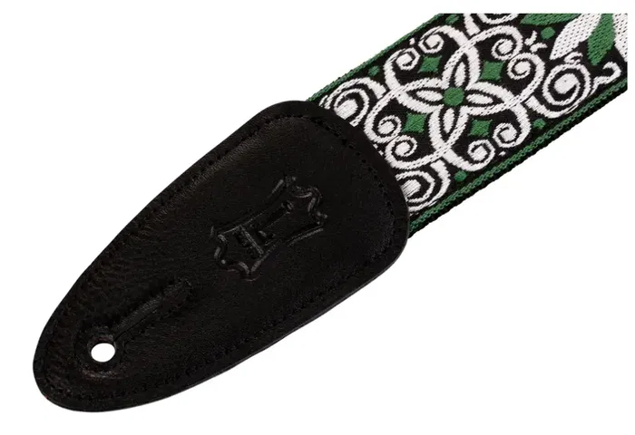 Levy's Correa Hootenanny Series Poly Jacquard 2" - Floral Verde Y Blanco