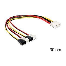 DeLOCK Cable de alimentación interno Molex 4-pin a 4 x Fan 2-pin