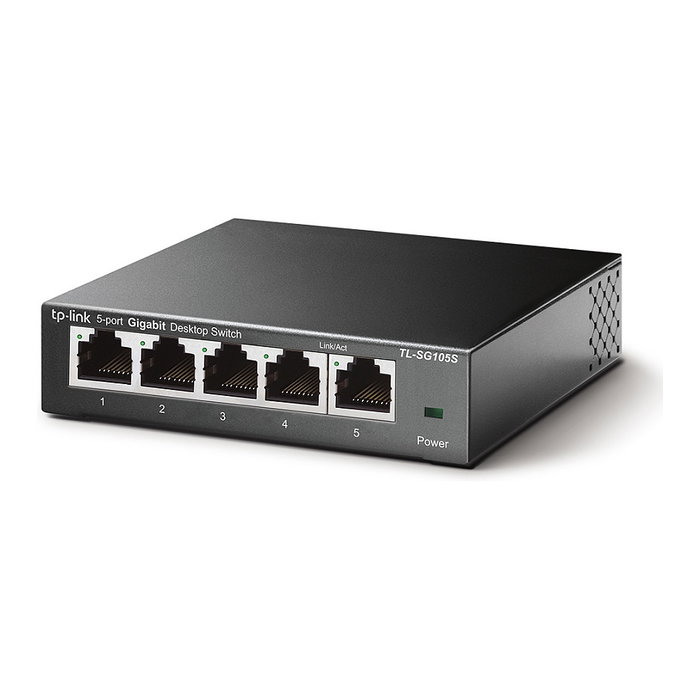 TP-Link TL-SG105S Switch de 5 Puertos Gigabit Ethernet Negro