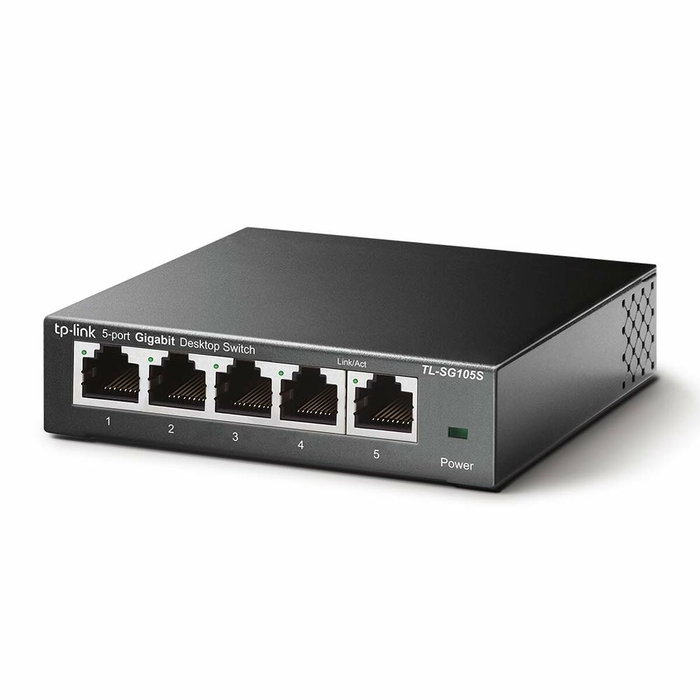 TP-Link TL-SG105S Switch de 5 Puertos Gigabit Ethernet Negro