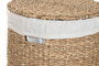 DKD Home Decor Cesta Tropical Set de 3 Natural Blanco