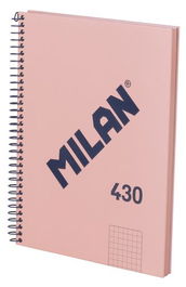 Bloc Milan 430 Since 1918 Tapa Extra A5 80H Cuadric.5X5 95G Rosa (Set de 3)