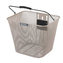 Basil Bilbao KF Cesta para Bicicleta Manillar Acero 22x26x28 cm Compatible KlickFix