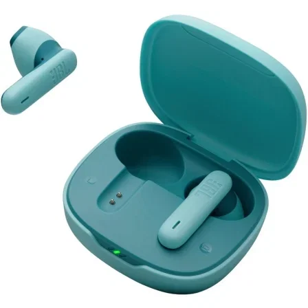 JBL Wave Flex 2 - Auriculares Inalámbricos Bluetooth con Estuche de Carga, 40h Autonomía Total, Sonido Pure Bass, Smart Ambient, Resistencia IP54, Color Azul - Ref: JBLWFLEX2BLU