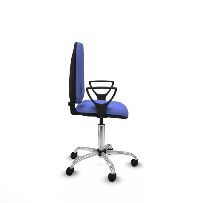 PIQUERAS Y CRESPO Silla de oficina Aýna Azul claro con base cromada