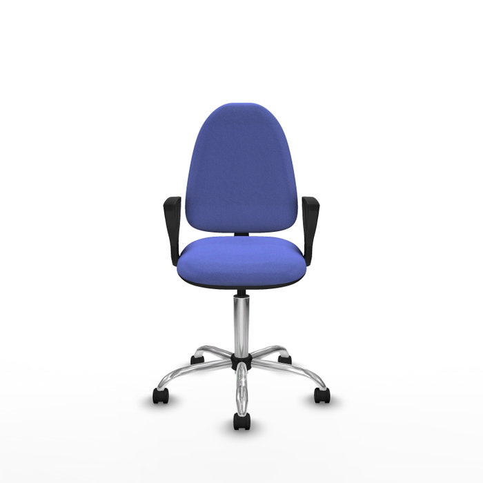 PIQUERAS Y CRESPO Silla de oficina Aýna Azul claro con base cromada