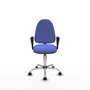 PIQUERAS Y CRESPO Silla de oficina Aýna Azul claro con base cromada