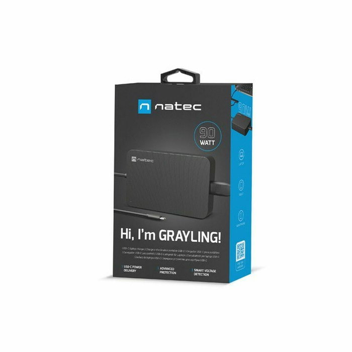 NATEC Grayling Adaptador e Inversor de Corriente 90 W USB-C Negro NATEC Grayling Adaptador e Inversor de Corriente 90 W USB-C Negro