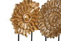 DKD Home Decor Decoración de Resina y Metal Círculo Surtido de 2 Unidades