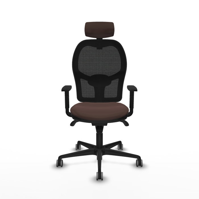 PIQUERAS Y CRESPO Silla de oficina Jorquera con mecanismo Sincro, Marrón oscuro y Negro PIQUERAS Y CRESPO Silla de oficina Jorquera con mecanismo Sincro, Marrón oscuro y Negro