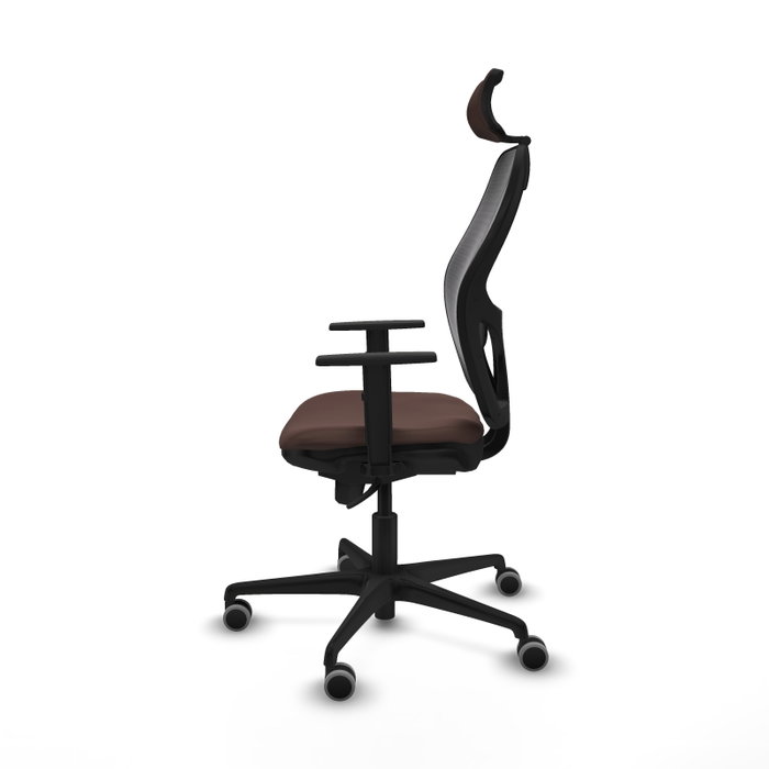 PIQUERAS Y CRESPO Silla de oficina Jorquera con mecanismo Sincro, Marrón oscuro y Negro PIQUERAS Y CRESPO Silla de oficina Jorquera con mecanismo Sincro, Marrón oscuro y Negro