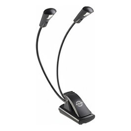 König & Meyer FlexLight 12243 - Lámpara LED Doble Flexible para Atril de Partituras, Color Negro