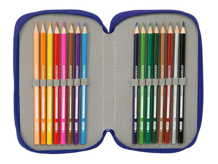 Safta Plumier Triple 37 Piezas Atco. De Madrid 12,5x19,5x5,5 cm