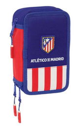 Plumier Triple Atlético Madrid Azul Blanco Rojo 12,5 x 19,5 x 5,5 cm 37 Piezas