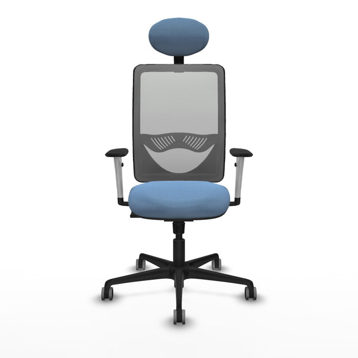 PIQUERAS Y CRESPO Silla de oficina Zulema con mecanismo Sincro, Azul cielo y Gris PIQUERAS Y CRESPO Silla de oficina Zulema con mecanismo Sincro, Azul cielo y Gris