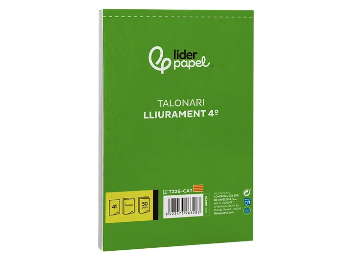 Liderpapel T226 Talonario Entregas Original y Copia, Tamaño Cuarto (144 x 210 mm), Texto en Catalán Liderpapel T226 Talonario Entregas Original y Copia, Tamaño Cuarto (144 x 210 mm), Texto en Catalán