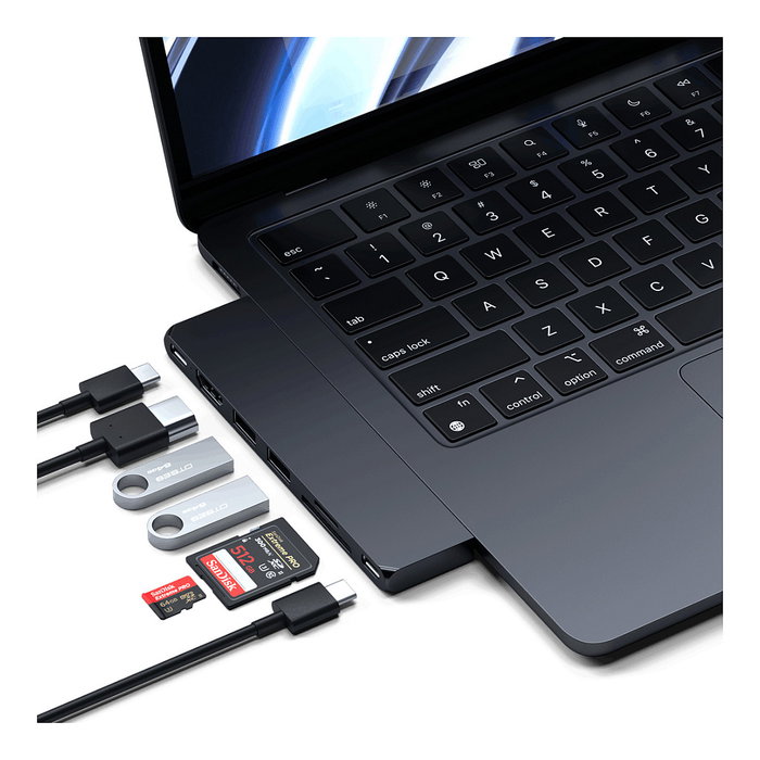 Satechi USB-C Pro Hub Slim Adapter, Mitternacht, ST-HUCPHSD