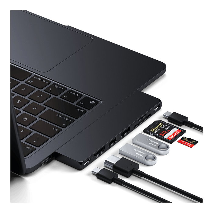 Satechi USB-C Pro Hub Slim Adapter, Mitternacht, ST-HUCPHSD