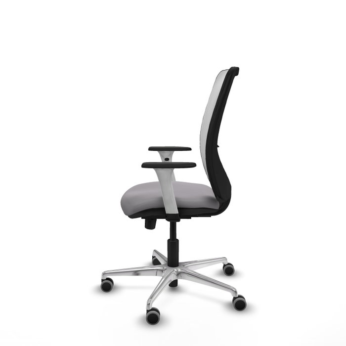 PIQUERAS Y CRESPO Silla de oficina Zulema con mecanismo Sincro/Traslack Gris y Blanco