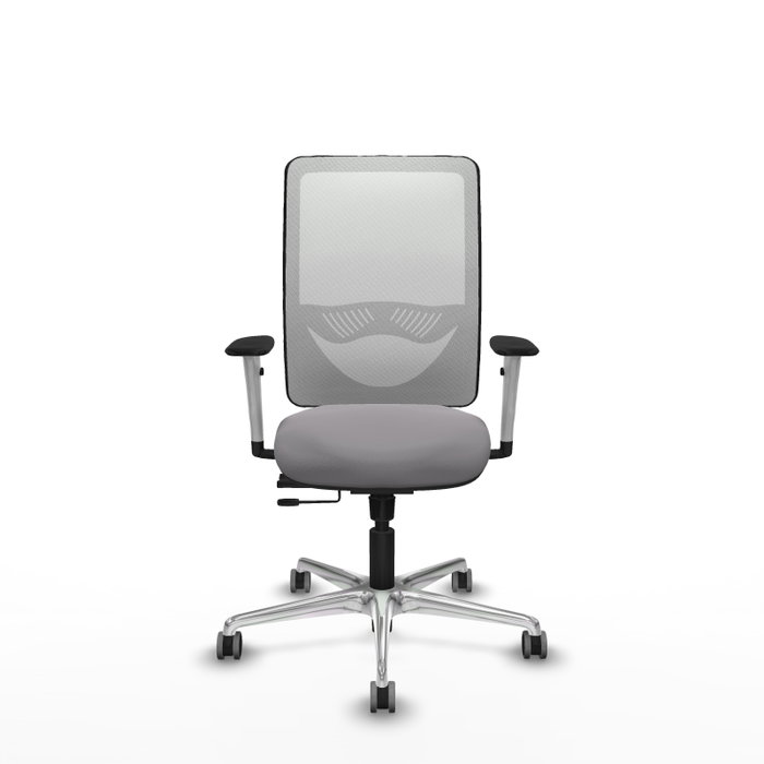 PIQUERAS Y CRESPO Silla de oficina Zulema con mecanismo Sincro/Traslack Gris y Blanco