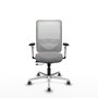 PIQUERAS Y CRESPO Silla de oficina Zulema con mecanismo Sincro/Traslack Gris y Blanco