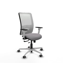 PIQUERAS Y CRESPO Silla de oficina Zulema con mecanismo Sincro/Traslack Gris y Blanco