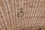 DKD Home Decor Espejo Tropical Marron Ratan Metal 98 x 98 cm