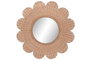 DKD Home Decor Espejo Tropical Marron Ratan Metal 98 x 98 cm